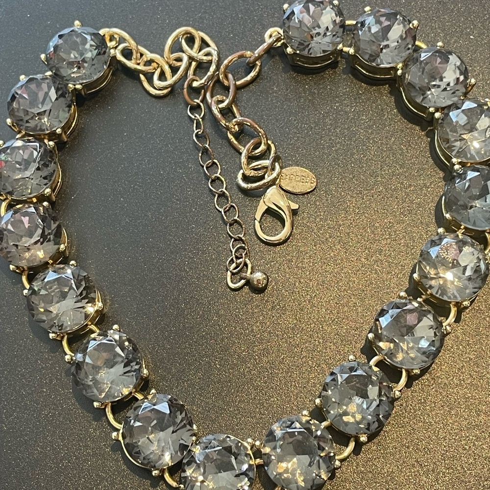 Express Silver and Gold Necklace with Sparkling Stones